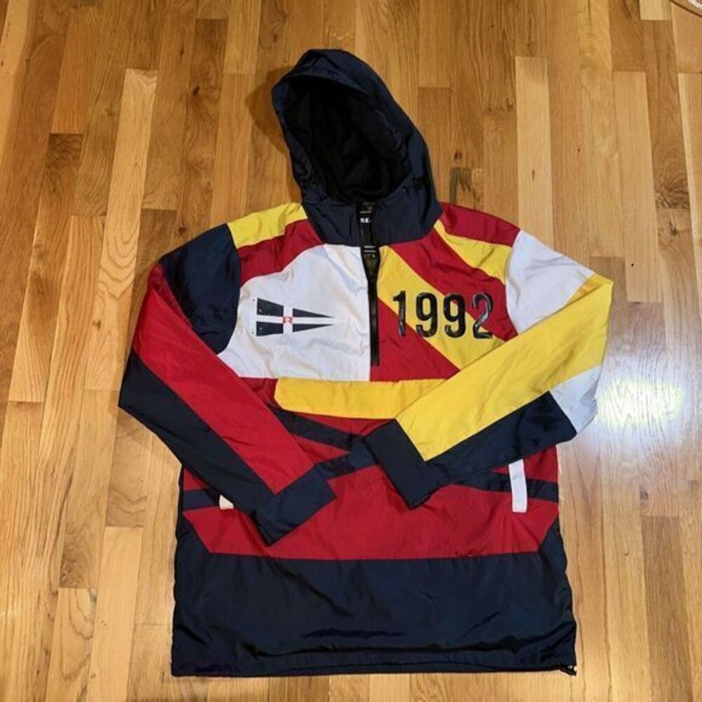 Reason Anorak Jacket 1992 Multi Color‎ Pullover Men's L